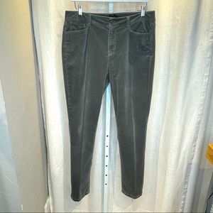 Talbots |  5 Pocket Velvet Jeans | Curvy | Pewter Gray | 12